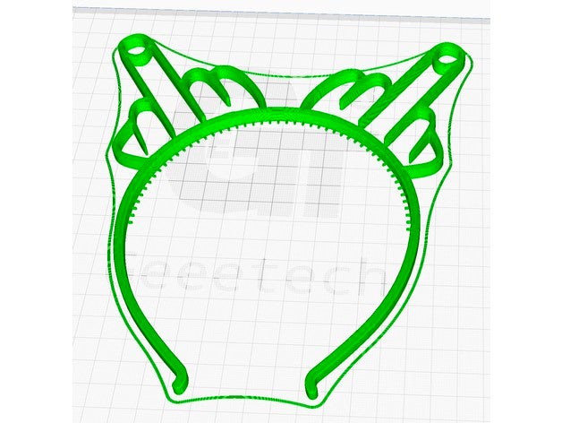 middle finger diadem headband band head 3D print model - Mito3D