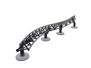 rulman bardak altlığı Izlemek s turn lunapark hız treni eğri Kamen binici Demiryolu raylar binmek hızlı sturn dönüş 3d print model - Mito3D