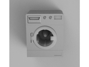 Barbie Tamanho lavando máquina casa boneca 3d print model - Mito3D