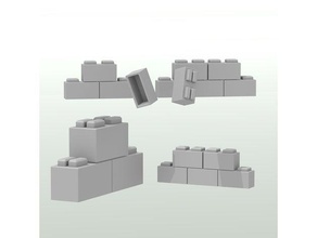 collegabile cubo costruzione giocattoli easy print Lego in place stl 3d print model - Mito3D