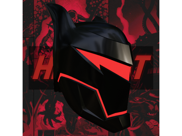 Batman Hellbat casco batman cosplay dc historietas Hellbet accesorios 3D print model - Mito3D