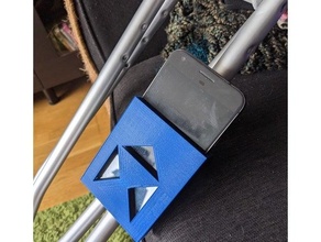 crutch cell phone holder crutches smartphone 3d print model - Mito3D
