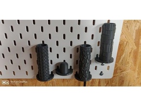 Ikea Skadis doku silindirler Kulp destek rulman 3d print model - Mito3D