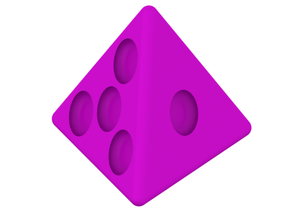 tetrahedron dice 4 faces 3d print model - Mito3D