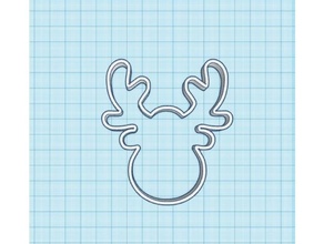Galleta cortador Navidad galletas ciervo coño 3d print model - Mito3D