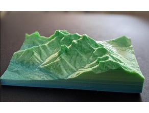 topografia sorelle canmore ab 3d topo geografia montagna montagne scultura topografico 3d print model - Mito3D