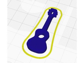 ukulele portachiavi catena regalo titolare supporto strumento chiave musica 3d print model - Mito3D
