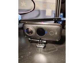 insta360 x2 gopro Skelett Kamera montieren 3d print model - Mito3D