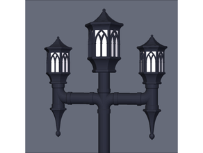 gas street lamp decor christmas decoration england goth gothic halloween holiday light victorian 3d print model - Mito3D
