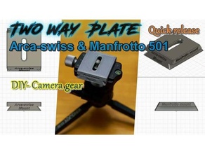 ways quick release plate arca-swiss & manfrotto 501 type alcachofa la ducha dovetail 3d print model - Mito3D