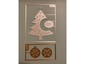 snowflake christmas tree kit card chrismas ornament snow 3d print model - Mito3D