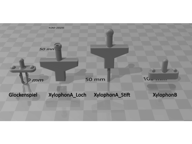 glockenspiel Stoßstangen Stoßstange Musical Instrument Ersatz Xylophon 3D print model - Mito3D