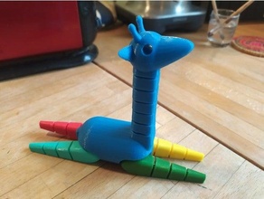 girafe jouet multicolore animal animaux 3d print model - Mito3D