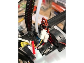e3d minimalist v6 fan cables mount hotend ender3 ender 3 pro 3d print model - Mito3D