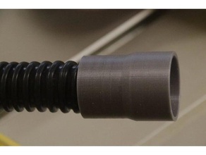 32mm spirale tubo flessibile connettore 35mm dia pianura 3d print model - Mito3D