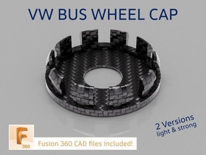 vw bus wheel nuts cover cap 3d print model - Mito3D