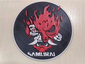 samurai badge cyberpunk 2077 3d print model - Mito3D