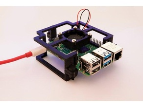 minimal case raspberry pi 4 cooling fan 30x30x7mm 3d print model - Mito3D