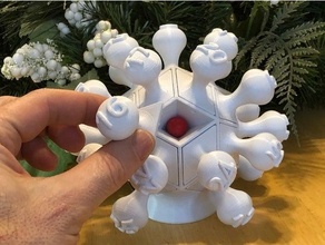 koronavirüs geliş takvim Noel dekorasyon korona kovid covid 19 covid19 Triacontahedron 3d print model - Mito3D