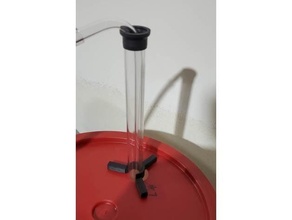 vinho torturante sifão bengala suporte vinificação 3d print model - Mito3D