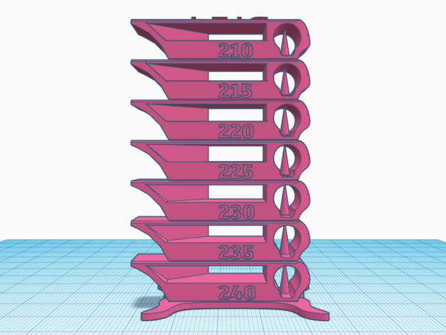 temperature tower calibration test 3D print model - Mito3D