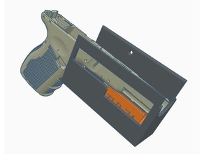 glock 19 wall holder streamlight tlr-7 tlr-7a firearm firearms glock glock 19 holder holster 3d print model - Mito3D
