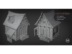 chalé 28mmscale dnd casa miniatura cenário interpretação papéis tampo mesa terreno Vila 3d print model - Mito3D