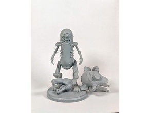 cornichon meule rat casque figurine rick morty zbrush 3d print model - Mito3D