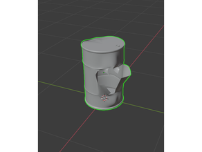 metal barril deformado no1 gasolina 3d print model - Mito3D