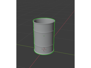 metal barrel open trashcan 3d print model - Mito3D