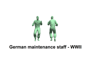 german maintenance staff - wwii 3d print model - Mito3D
