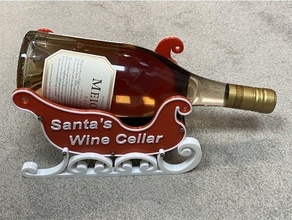 santas Navidad vino estante 3d print model - Mito3D