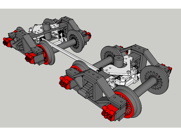 bojiler del ihale la lokomotif Baldwin buhar 3D print model - Mito3D