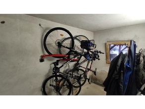 bikehanger bicycle bike mount garage organization hanger household wall 3d print model - Mito3D