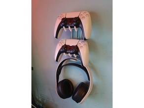 Dualsense 3d Impuls Headset Stand Mauer montiert Controller Playstation 5 ps5 3d print model - Mito3D