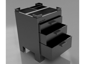 stackable desktop dresser v1 3d print model - Mito3D
