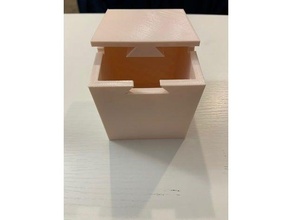 dovetail box catch closed supports lid joinery small parts storage container tool 3d print model - Mito3D