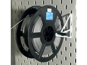long reinforced hooks ikea sk dis pegboard filament spool holder hook skdis 3d print model - Mito3D