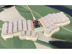 slimboi9001 - easy print ergonomic keyboard 3d print model - Mito3D
