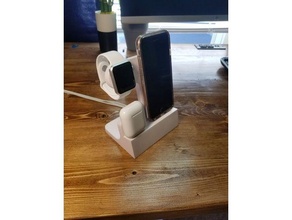 manzana cargando estante soporte iphone reloj airpods muelle iphone6s 3d print model - Mito3D