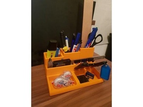 modular desk organizer desktop holder micro sd card office usb stick 3d print model - Mito3D