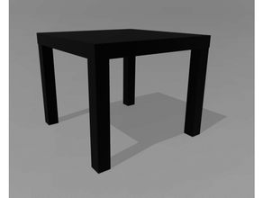 lack table - dimension designproject 3d print model - Mito3D