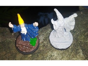 replica ral partha wizard 1975 miniature dnd dungeons dragons magic user 3d print model - Mito3D