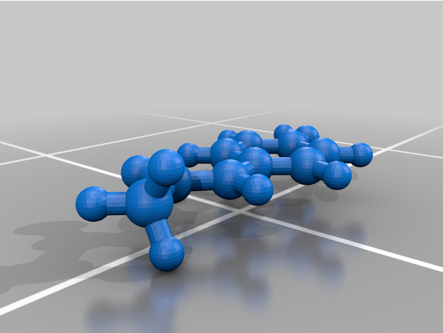 paracetamol molécula Ciência ficar pé 3D print model - Mito3D