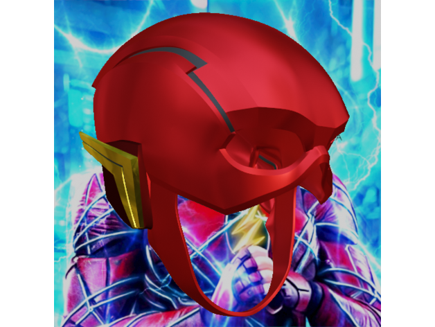 flash justice league helmet cosplay dc comics props 3D print model - Mito3D