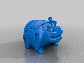 moeda banco recipiente casa 3d print model - Mito3D