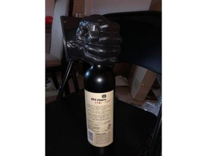 wine bottle fist 3d print model - Mito3D