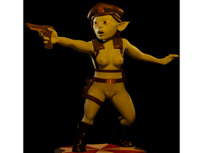goblin girl jill valentine costume re-up dnd dungeons dragons figure miniature nsfw resident evil 3d print model - Mito3D