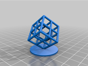 einfach Gittergewebe Würfel Prüfung 3d print model - Mito3D