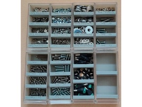 multi drawer storage organiser containers 3d print model - Mito3D